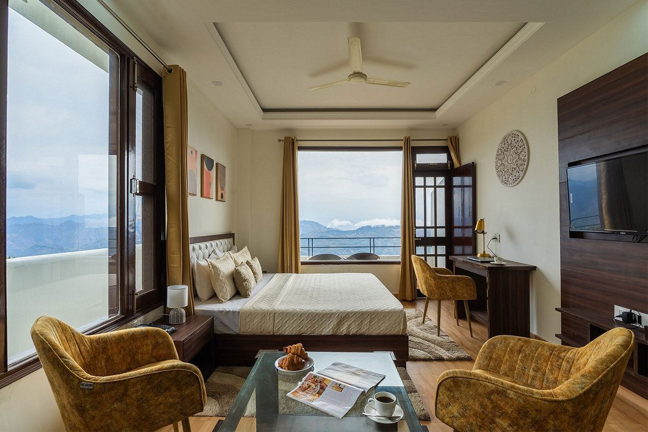 Wide view of the room